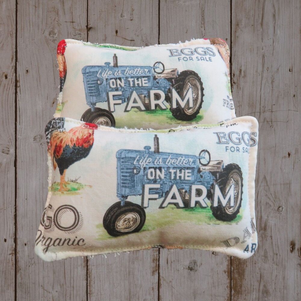 Reusable Sponge, Farm Tractor Dish Scrubby, Set Of 2
